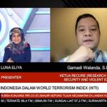 Sosialisasi mengenai WTI melalui program siaran RRI Pro 3 FM bertajuk Dialog Densus - Prestasi Indonesia dalam World Terrorism Index